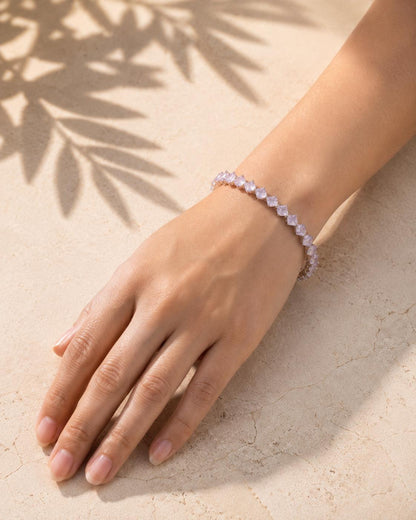 Lavender Crystal Tennis Bracelet | ELVIAN