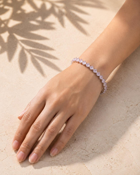 Lavender Crystal Tennis Bracelet | ELVIAN