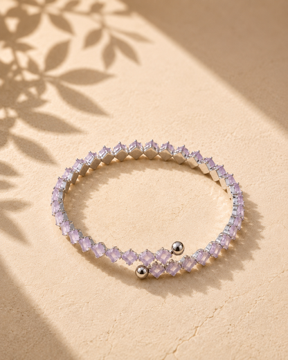 Lavender Crystal Tennis Bracelet | ELVIAN