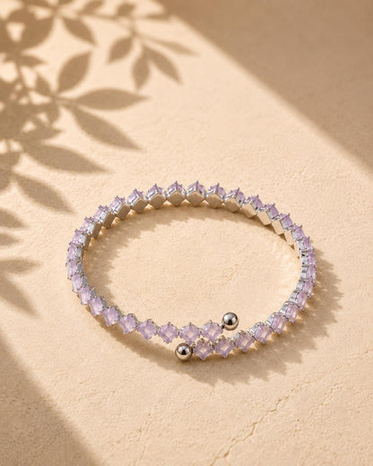 Lavender Crystal Tennis Bracelet | ELVIAN