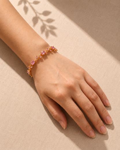 Tulip Bracelet — Pink Crystal | ELVIAN