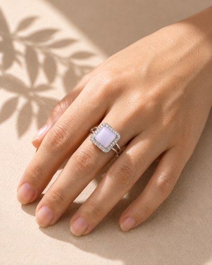Lavender Halo Ring | ELVIAN