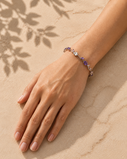 Tulip Bracelet — Purple Crystal | ELVIAN