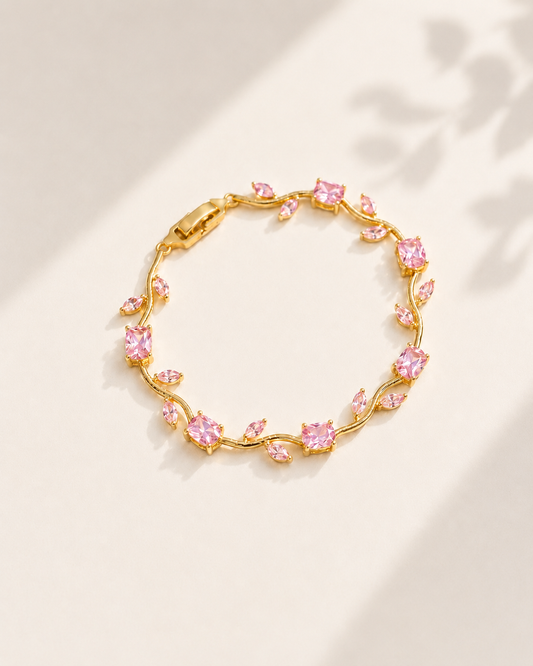 Tulip Bracelet — Pink Crystal | ELVIAN