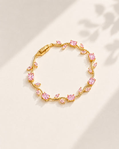 Tulip Bracelet — Pink Crystal | ELVIAN