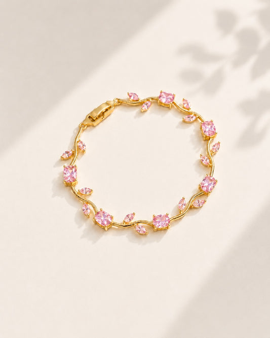 Tulip Bracelet — Pink Crystal | ELVIAN