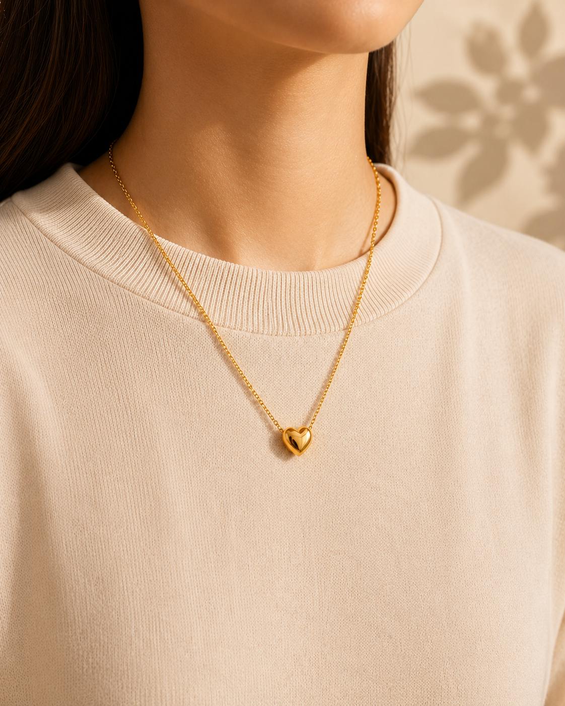 Golden Heart Necklace | ELVIAN